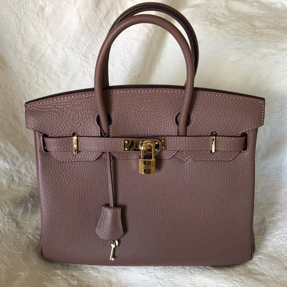 Taupe Handbag Tote - Picture 6 of 8